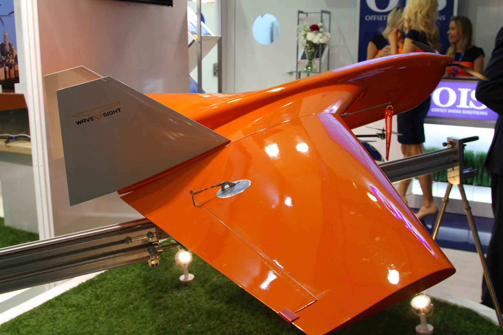 Wave Sight mini-UAV on display (Photo: Gizmag)