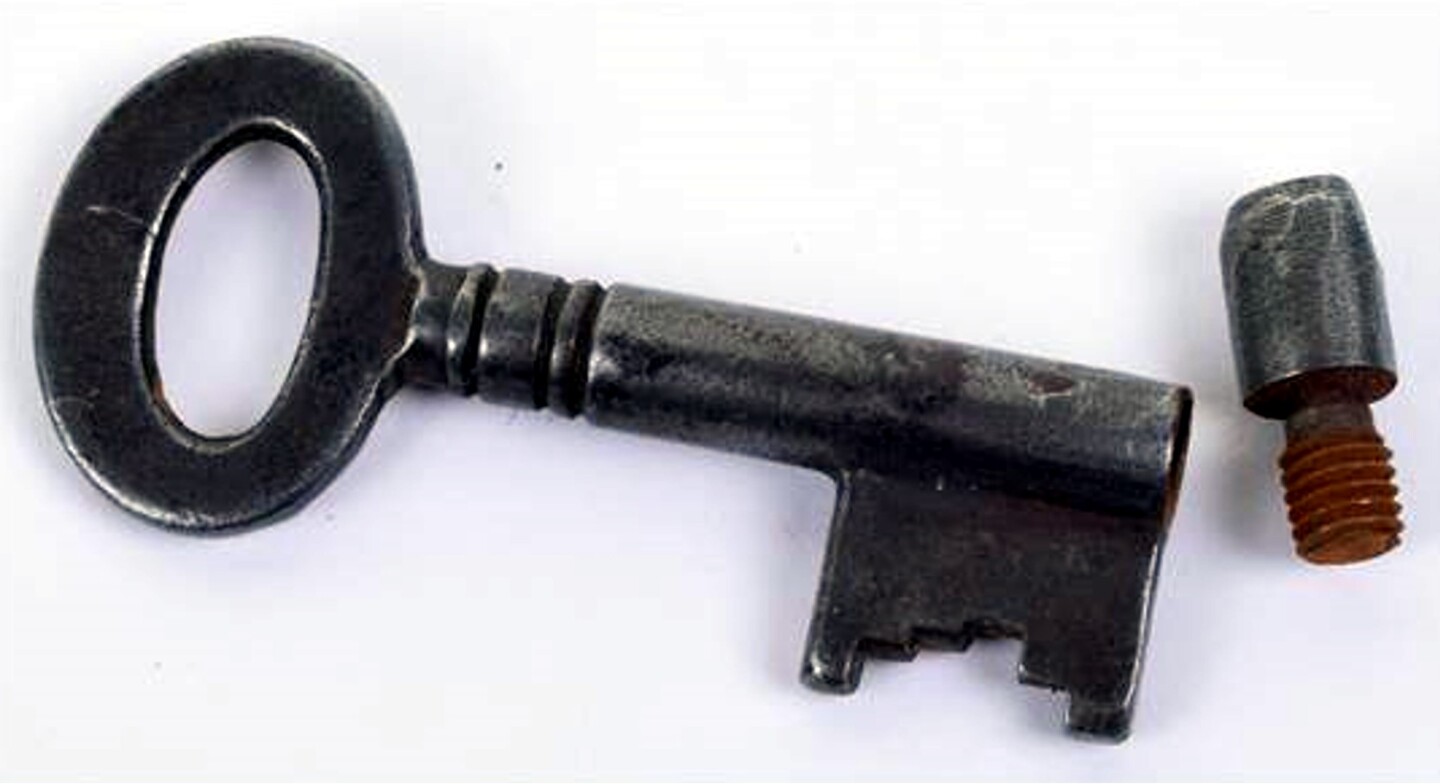 Key opened, revealing a secret compartment
