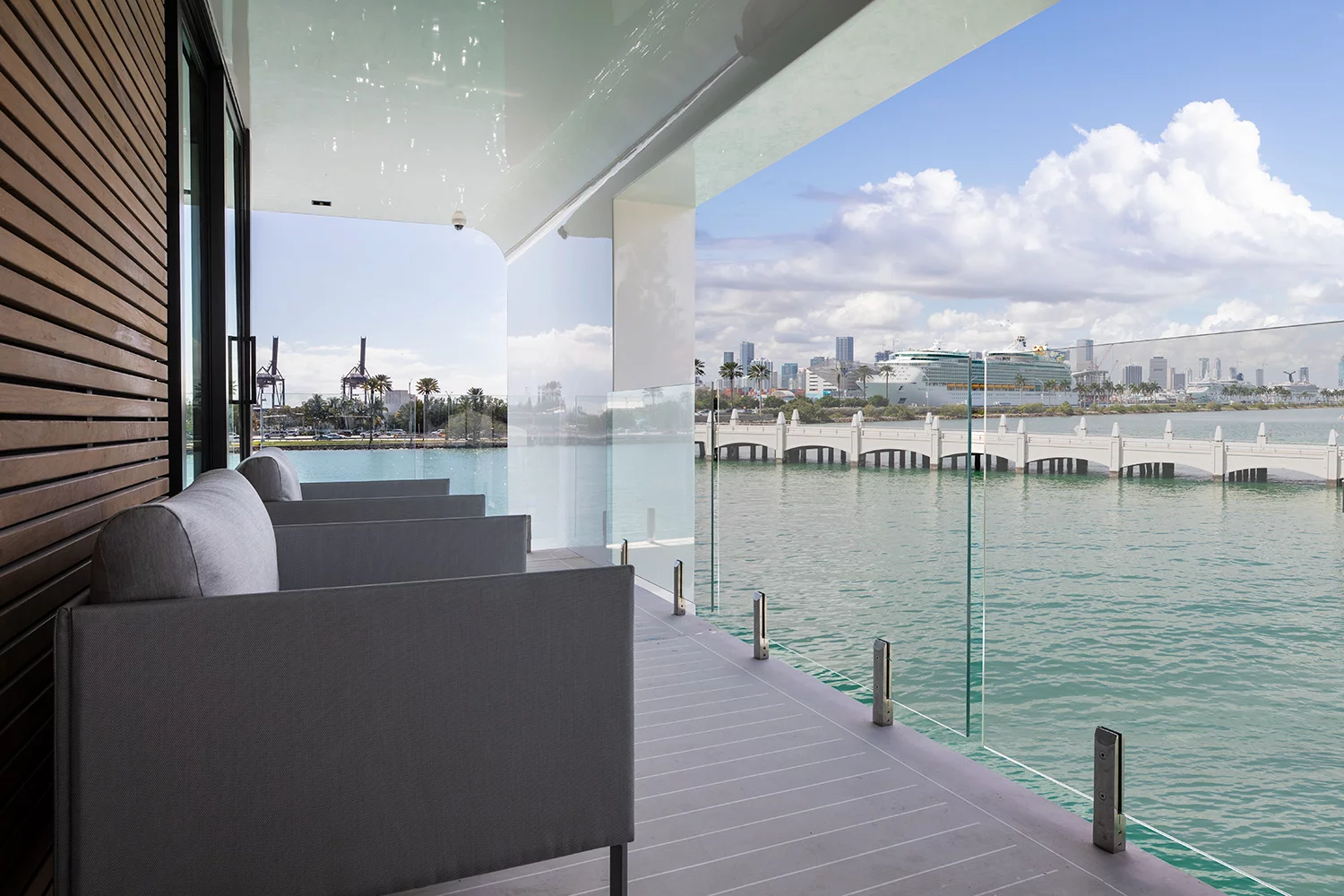 One of the Arkup #1's bedrooms includes a small balcony area