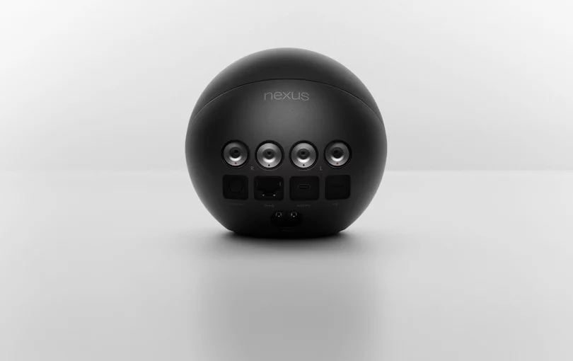 The rear of the Nexus Q