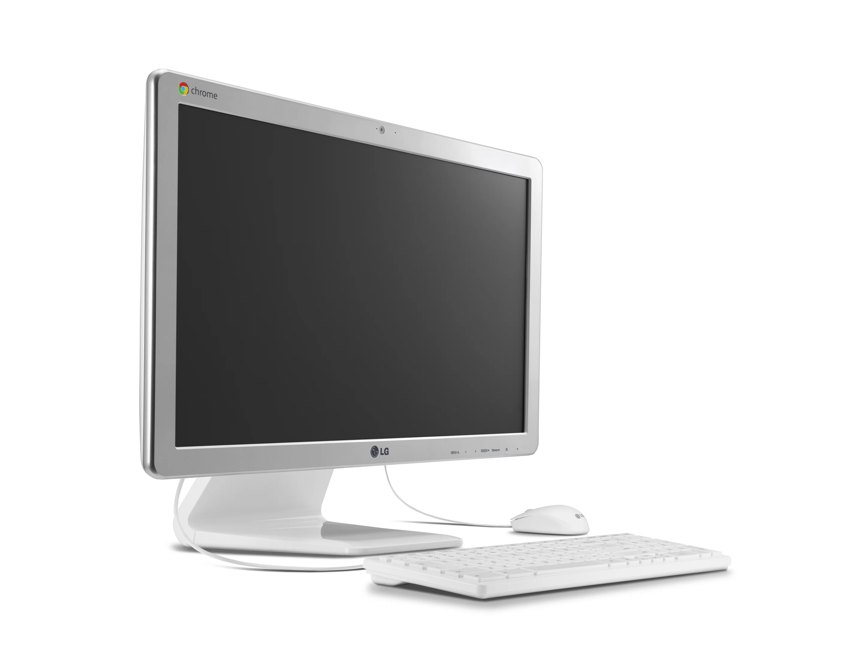 The Chreombase AIO has a 21.5-inch Full HD IPS display with built-in 1.3 MP webcam and 5-watt speakers