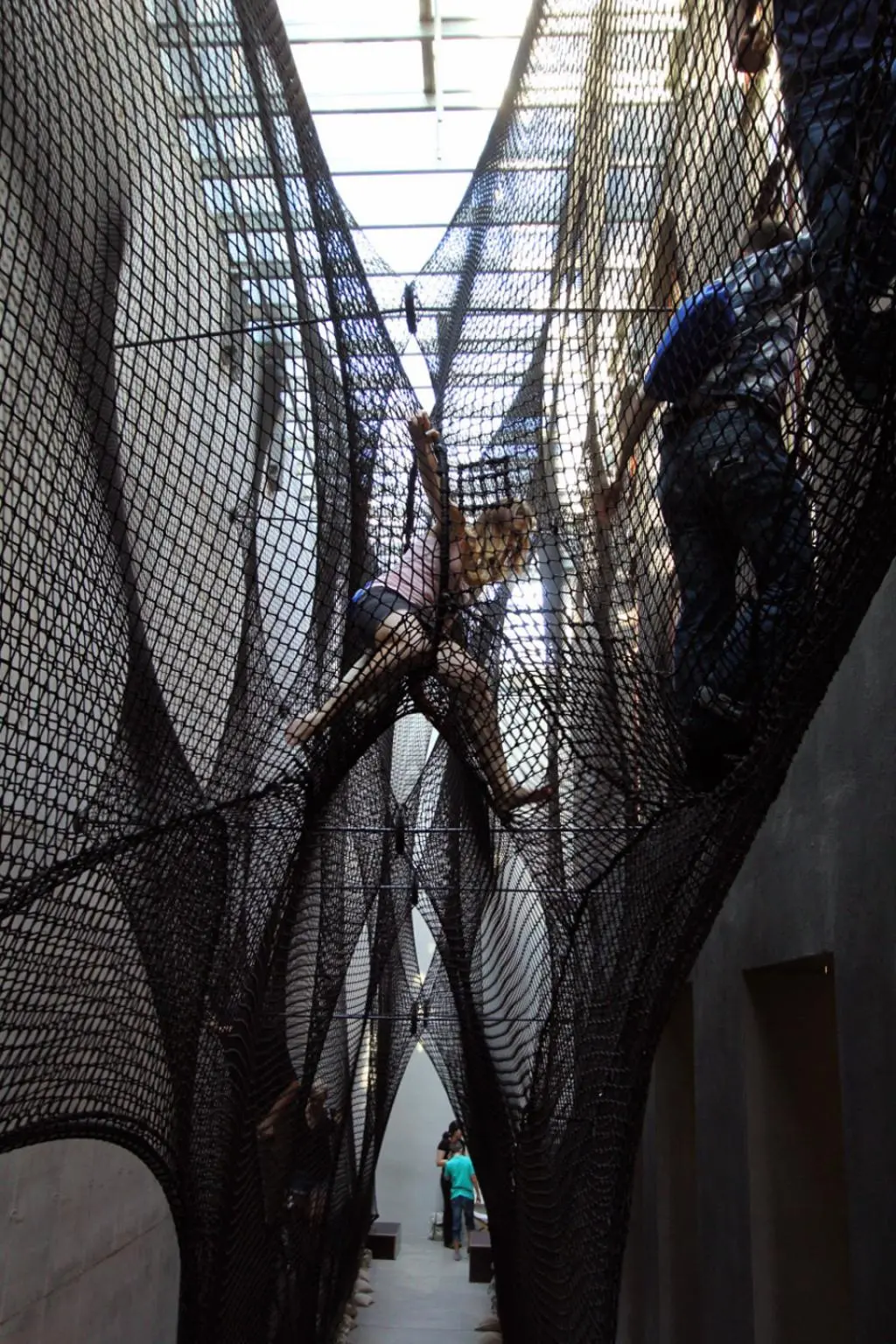 Net Linz is hung from the ceiling