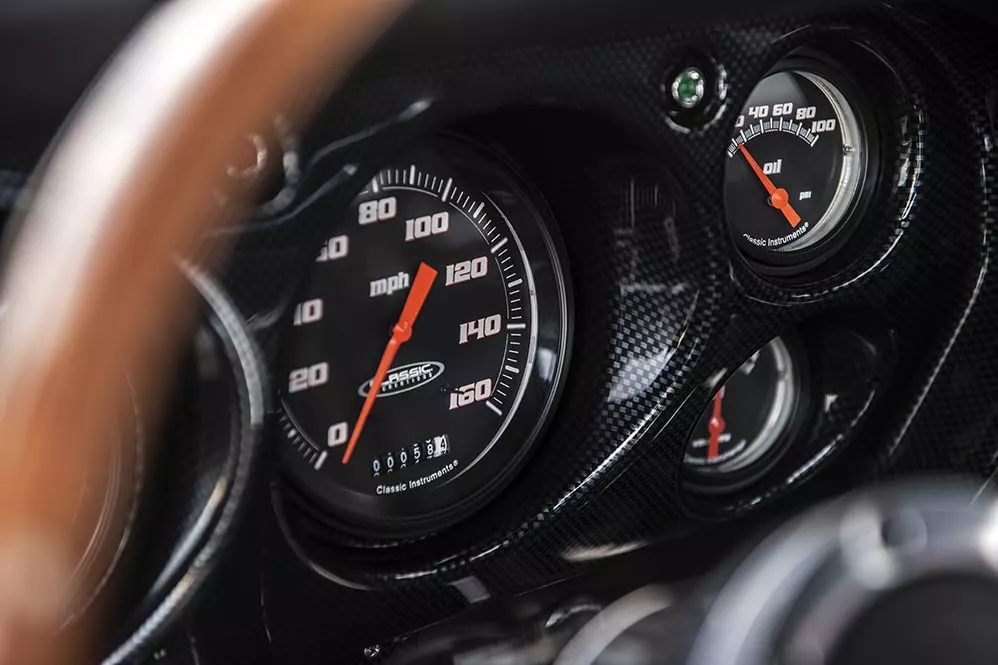 Instruments in the Mustang Mach 1 Hitman are custom to the car