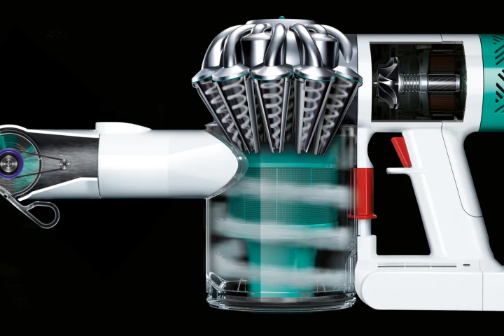 The Dyson V6 Mattress is designed to remove dust mites and other microscopic particles