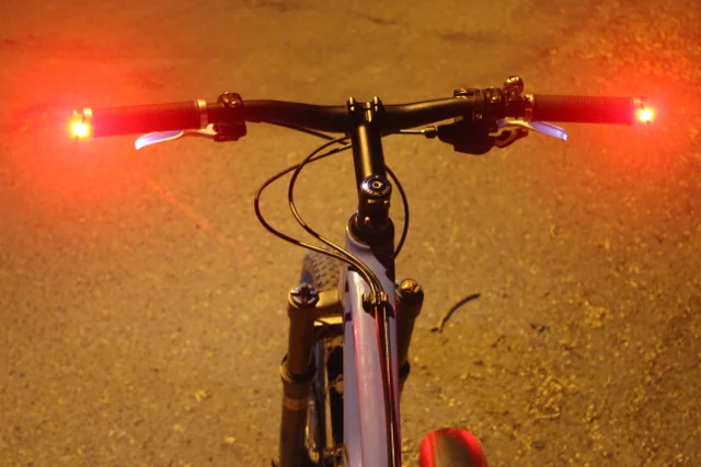 Lumma's lights really give a sense of the width of the bicycle