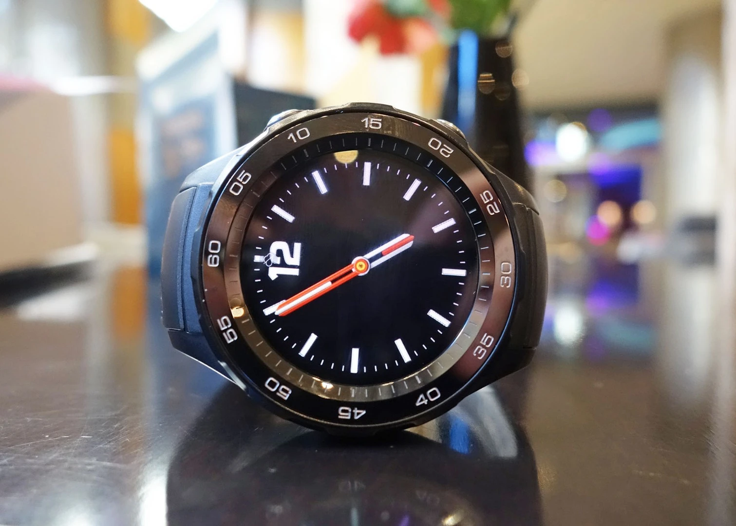 The watch is also water and dust resistant, though you can't go swimming with it