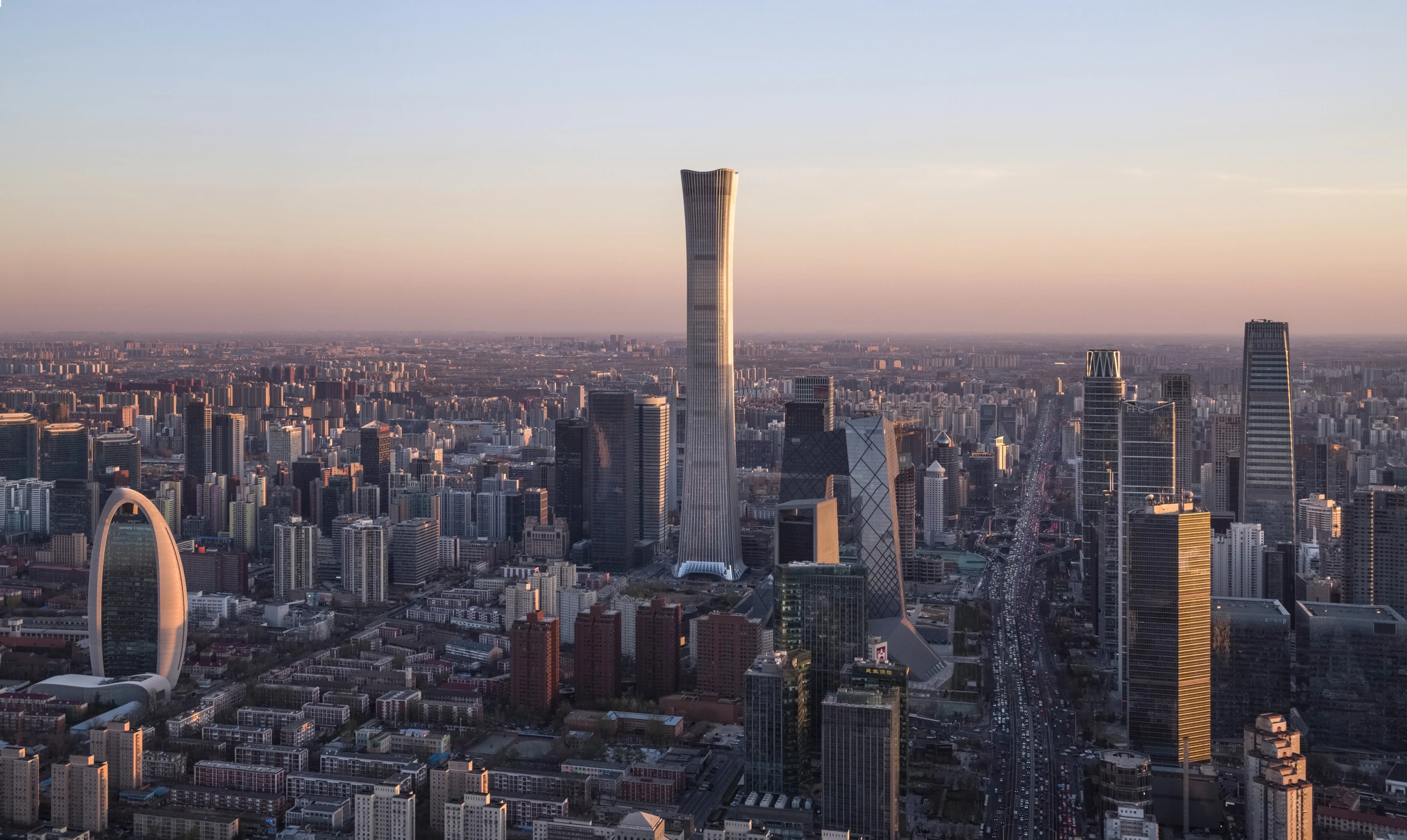 CITIC Tower (aka China Zun), by KPF, is located in Beijing and reaches a maximum height of 1,732 ft (527 m). It's the 9th-tallest building in the world