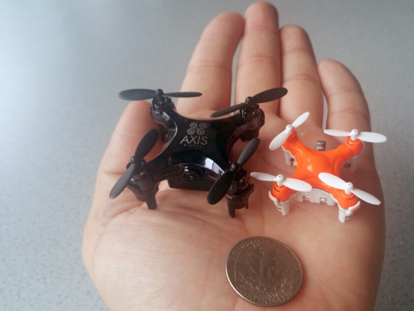 The Axis Drones Vidius (left) next to the smaller Aerius (right)