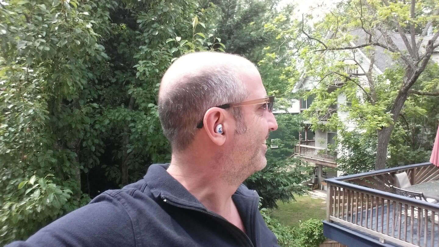 The earplugs sit flush with the ear so lying down with them in is surprisingly comfortable