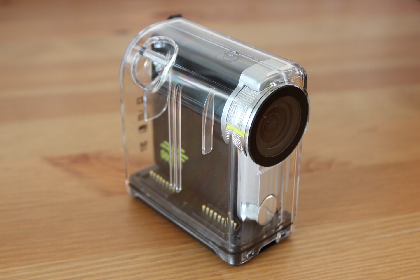 The Socam in its included splashproof case