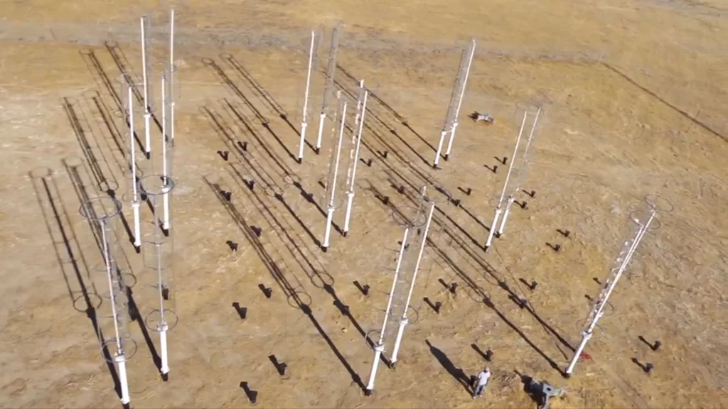 The Caltech Field Laboratory for Optimized Wind Energy where arrays of closely spaced vertical-axis wind turbines were tested