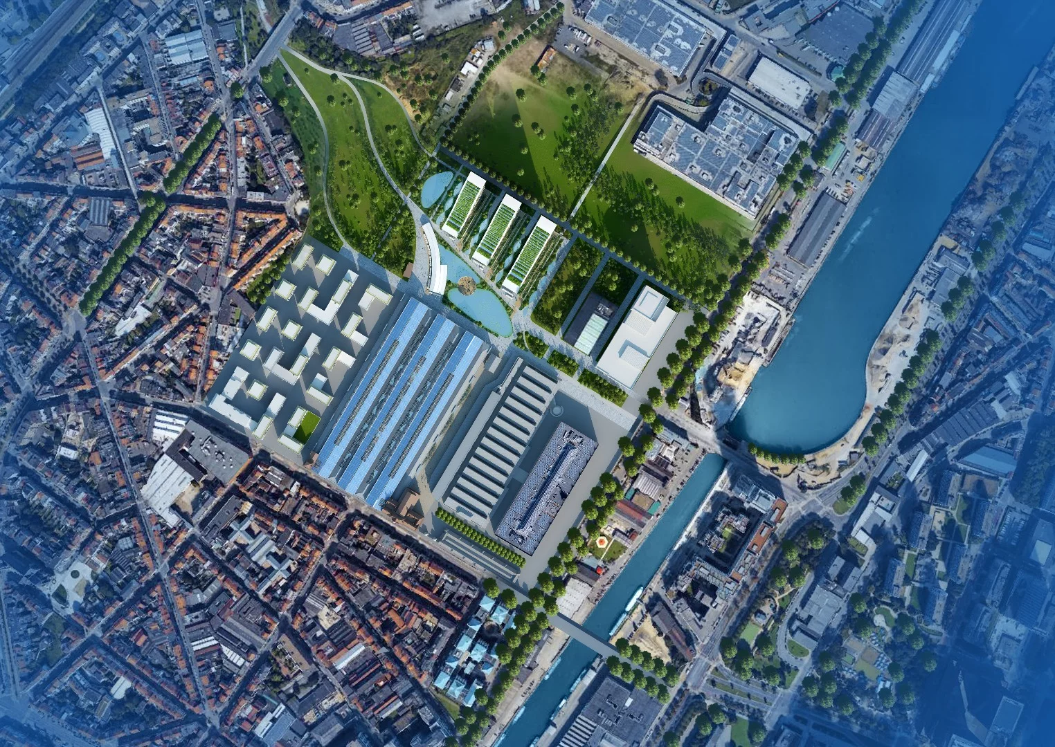 Top-down view of the Tour & Taxis proposal