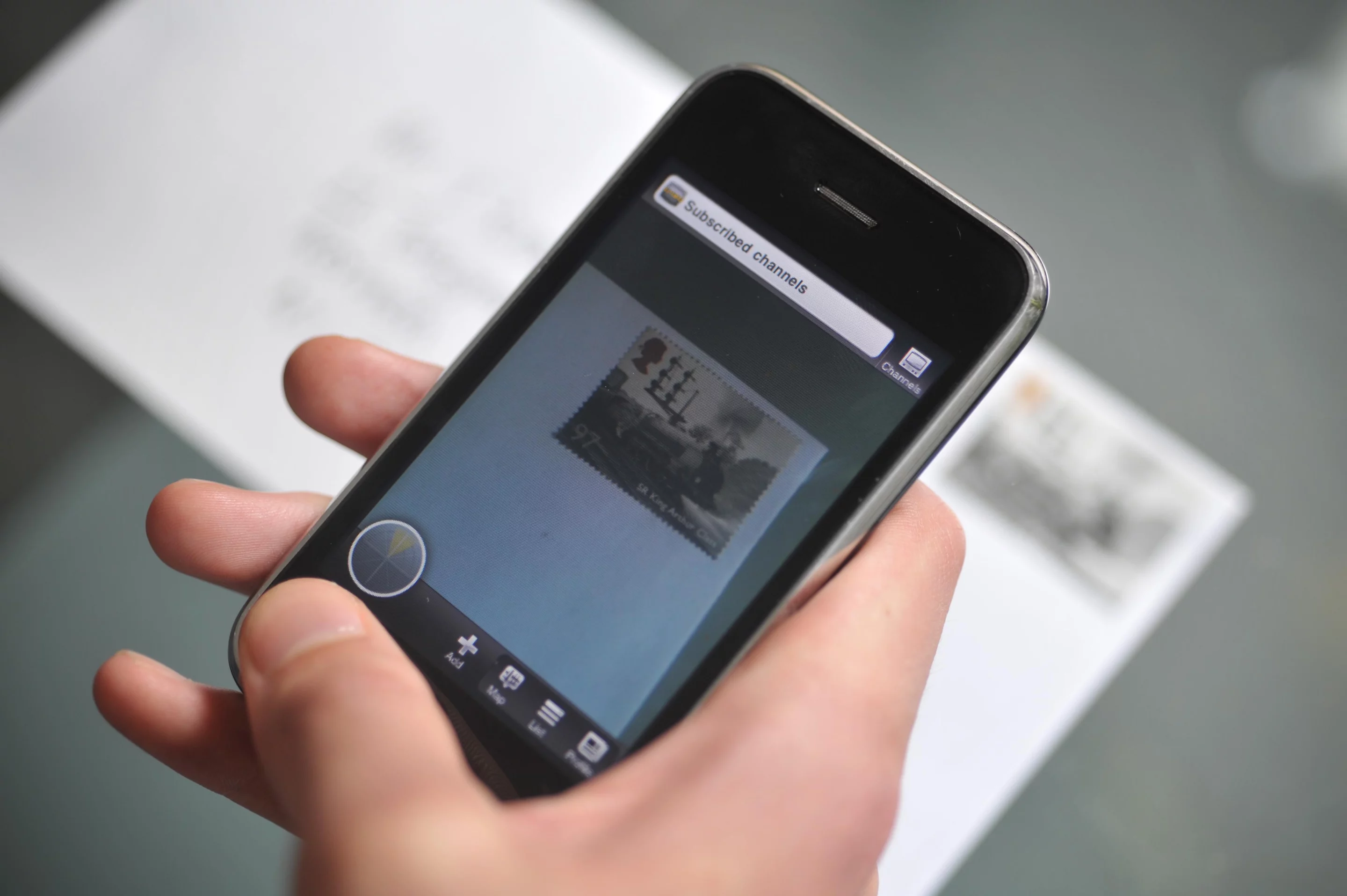 With the Junaio app open, users of Android or OS4 phones simply point the camera at the intelligent stamp