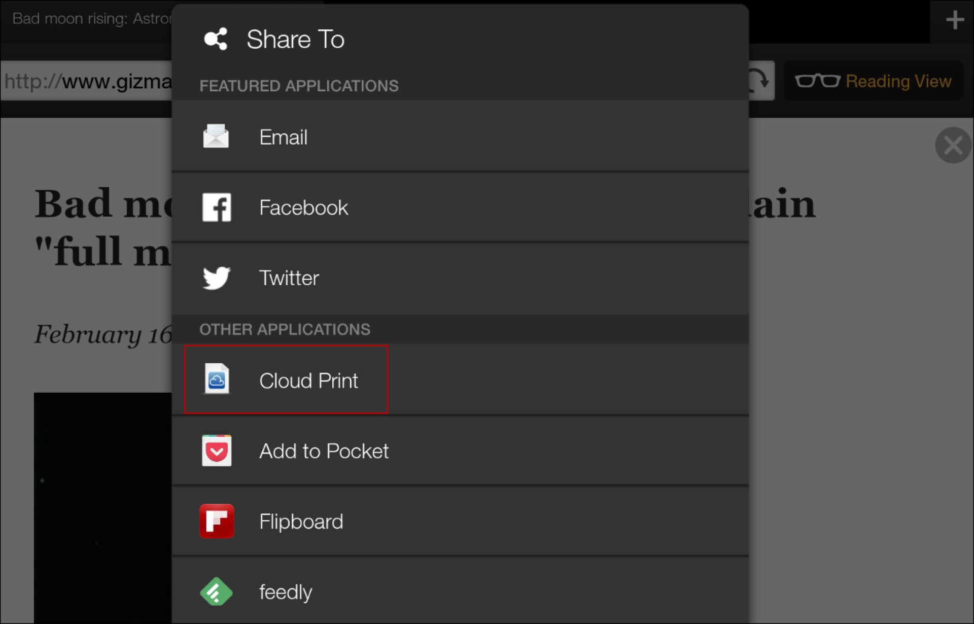 How to print from the Kindle Fire HD or HDX