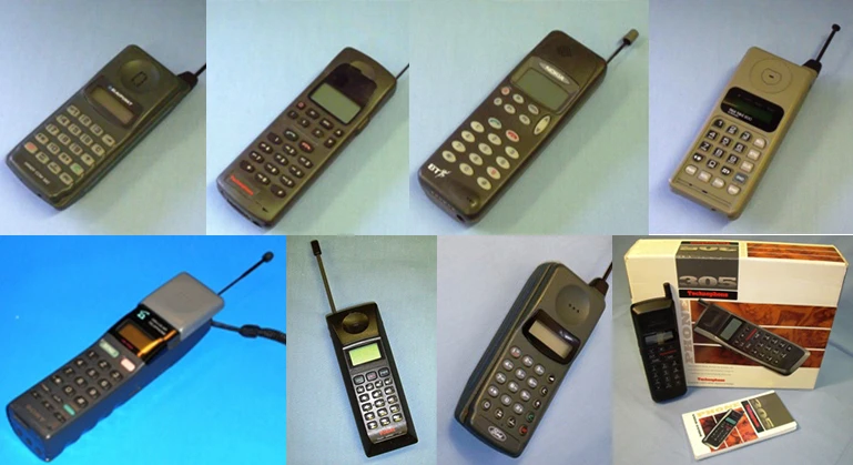 First generation of analogue phones released during the 80's (Images: University of Salford)