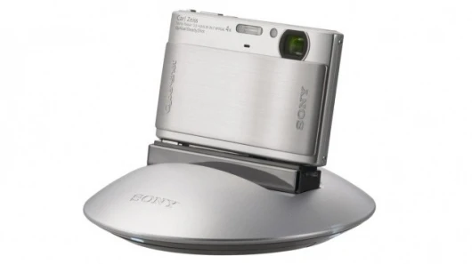 The Sony Party-shot works with Sony DSC-WX1 and DSC-TX1 Cyber-shot digital cameras