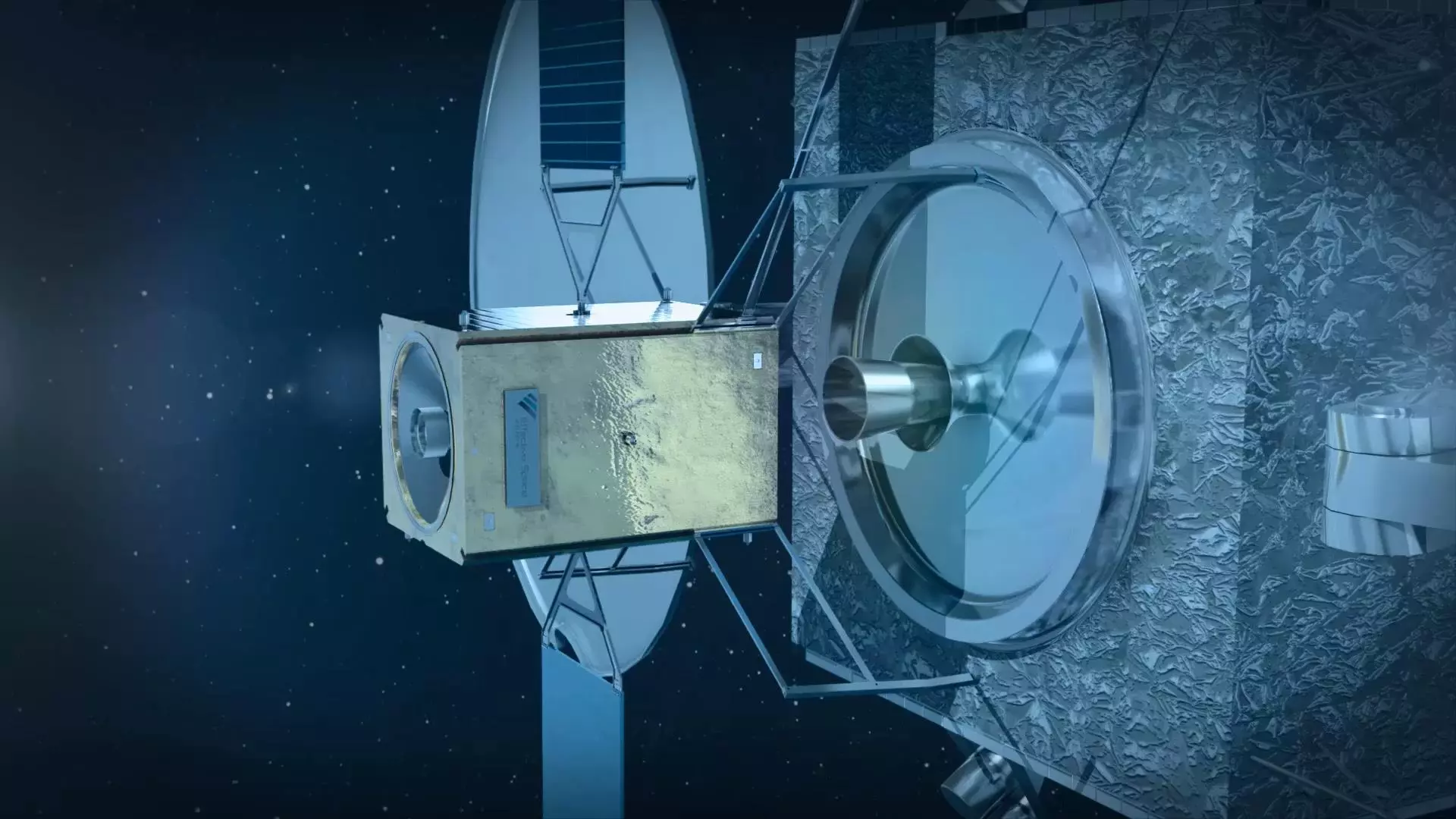 DeOrbiter grappling with a target satellite