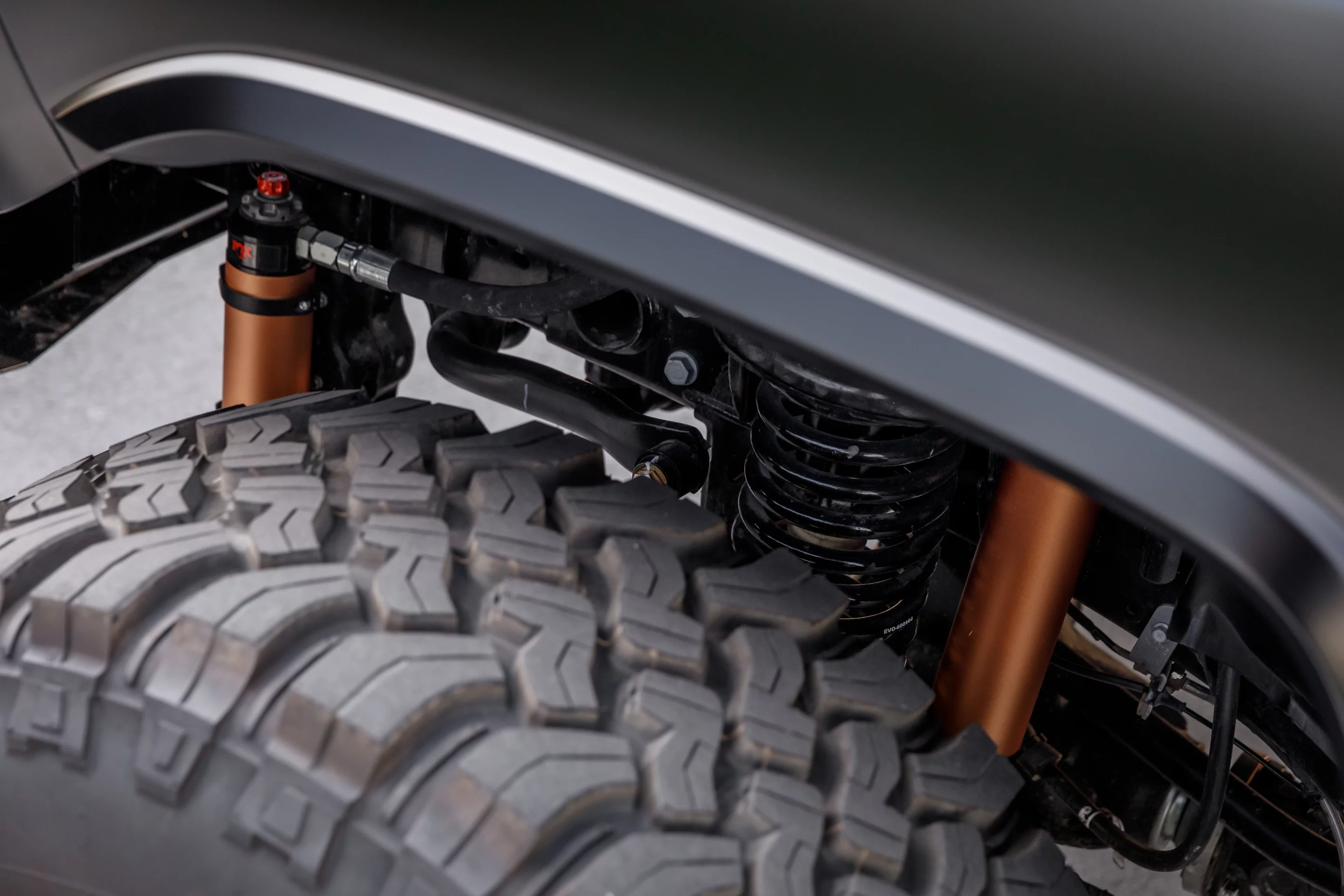 Rezvani promises a refined, planted ride courtesy of its Fox suspension