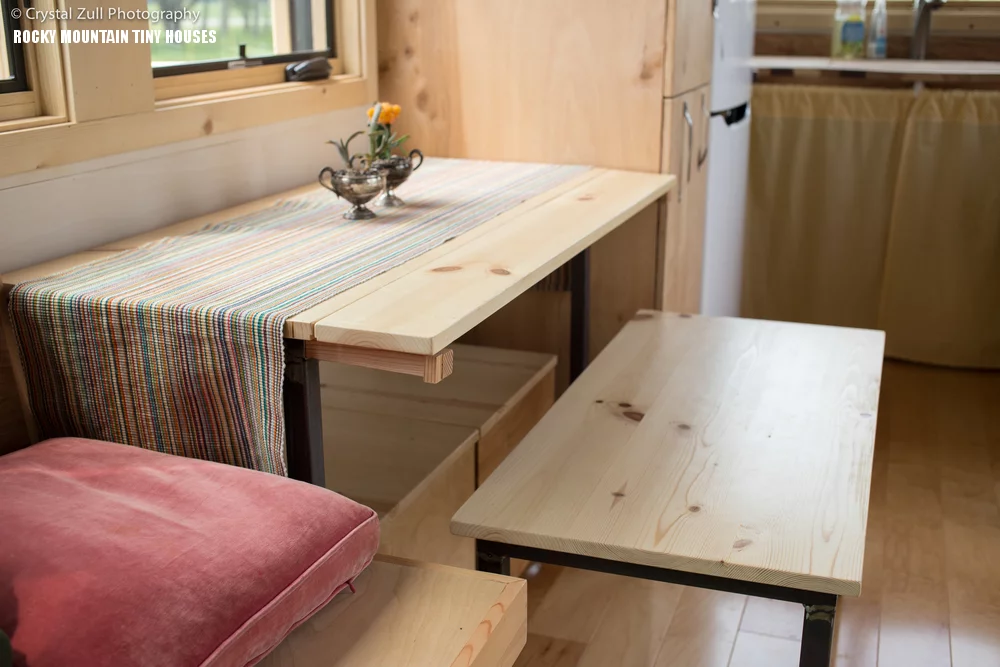 The small living and dining area