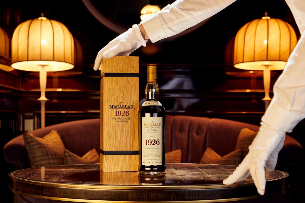 This bottle of Macallan 1926 60-year-old Fine & Rare will go to auction later this year at Whiskyauctioneer.com. There are thought to be less than ten bottles of this whisky available in the world and it is the foundation bottle of the Macallan Fine & Rare Collection, the best known collectible whisky collection in the world and the primary reason this whisky will probably hold the world record price for a bottle of whisky for the foreseeable future. The previous record price was set on October 24, 2019 at a Sotheby’s auction in London when a bottle of Macallan 1926 60-year-old Fine & Rare sold for £1,452,000 (US$1,860,307).