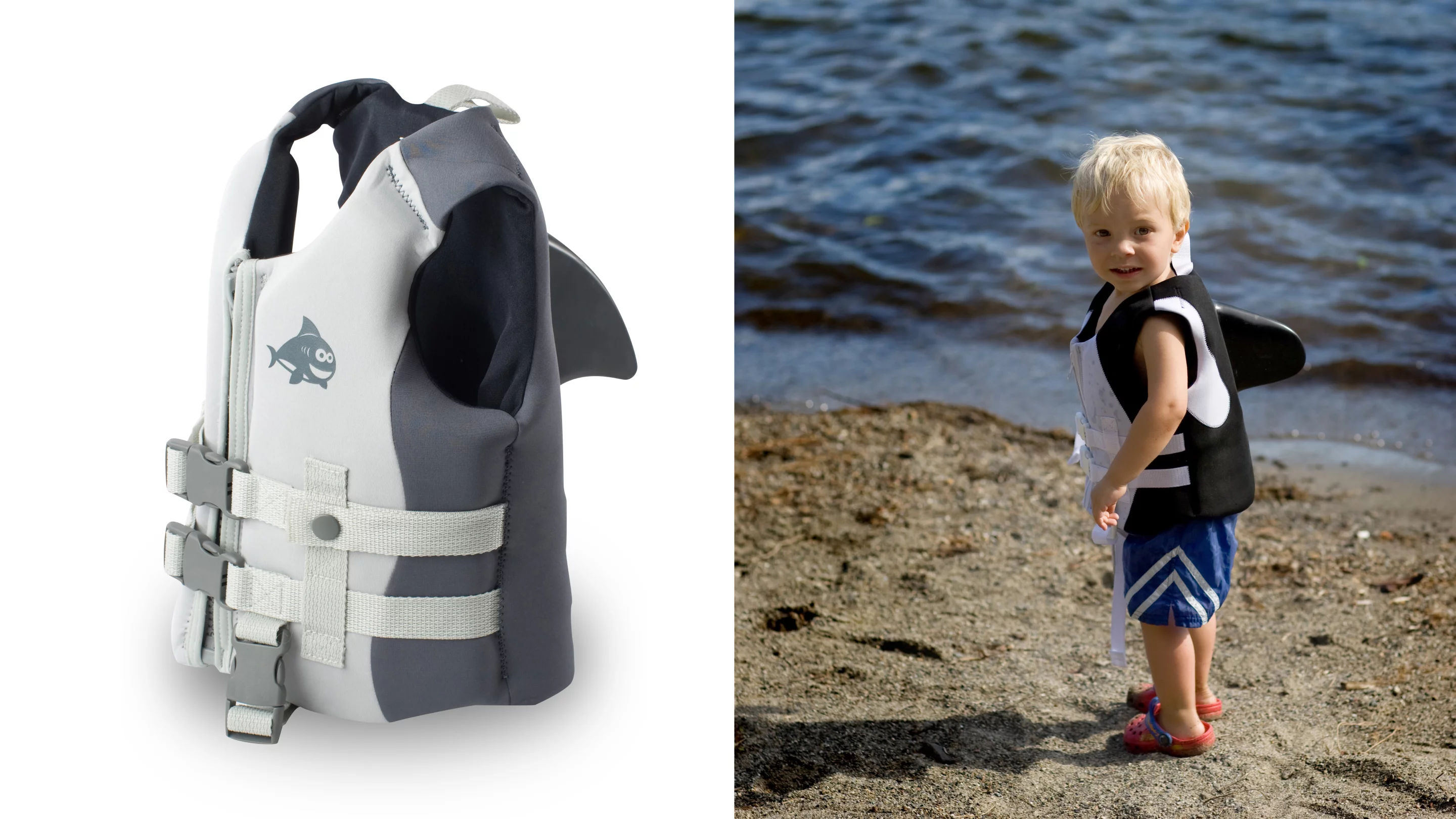Sea Squirts are life vests for children that let them pretend to be various sea creatures, while also allowing adults to easily lift them from the water(Photos courtesy Opa Cove)