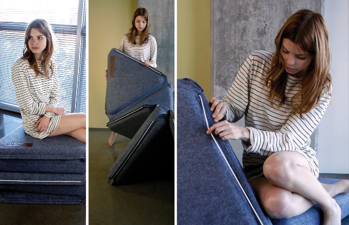 Once it's laid out, the Viera can be reshaped to your liking, whether you want to recline at a specific angle, sit upright, or relax somewhere in between