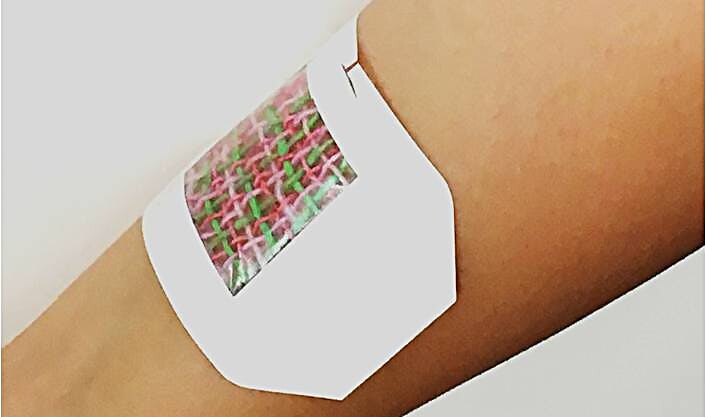 A prototype of the bandage developed by researchers from the University of Nebraska-Lincoln, Harvard Medical School and MIT