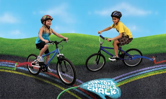 It's not just for children, Chalktrail will fit to adult-sized bikes too