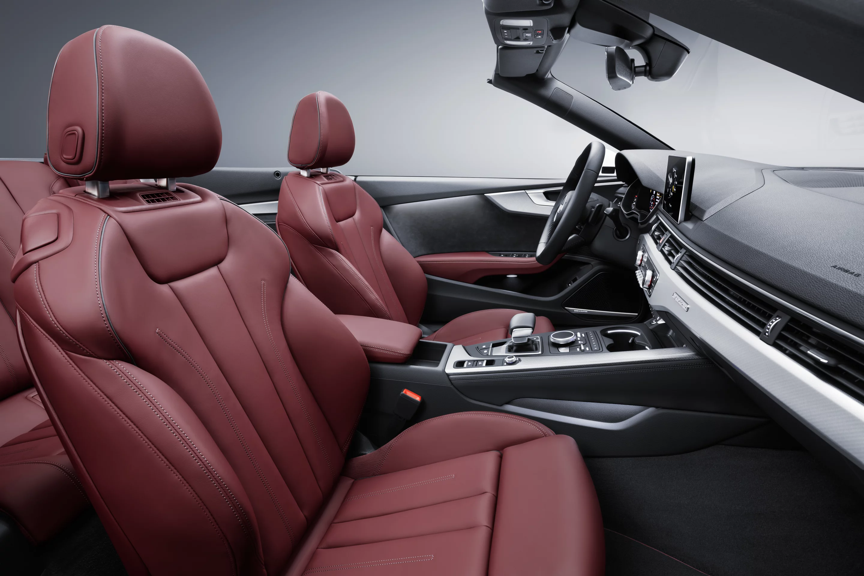 Red leather makes more sense when you can drop the top. Luckily, the A5 Cabriolet will let you do just that