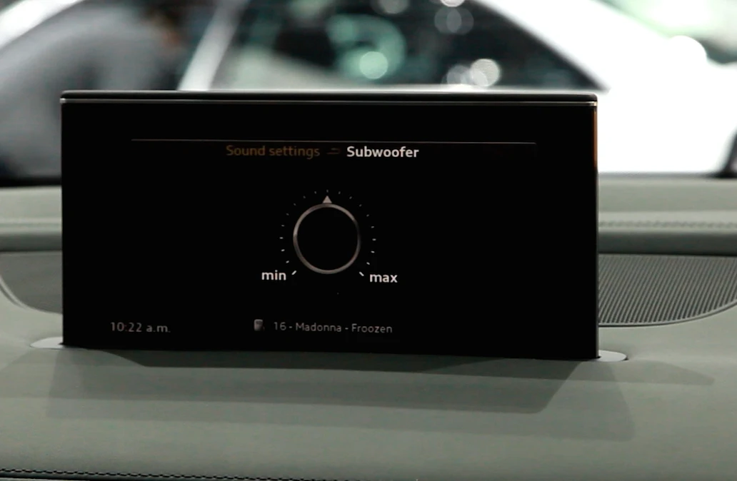 The car's audio system can be tuned to individual tastes (Photo: Loz Blain/Gizmag)