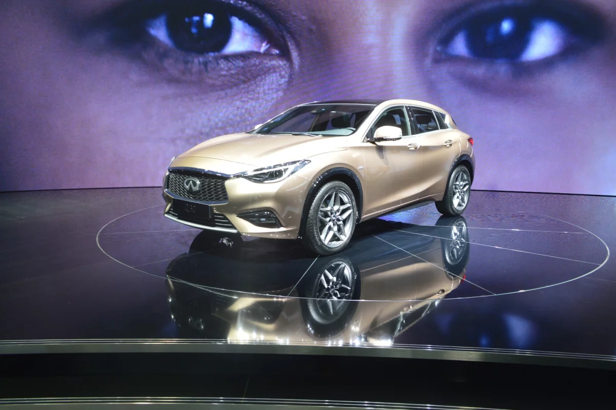 The Infiniti Q30, on display at the Frankfurt Motor Show