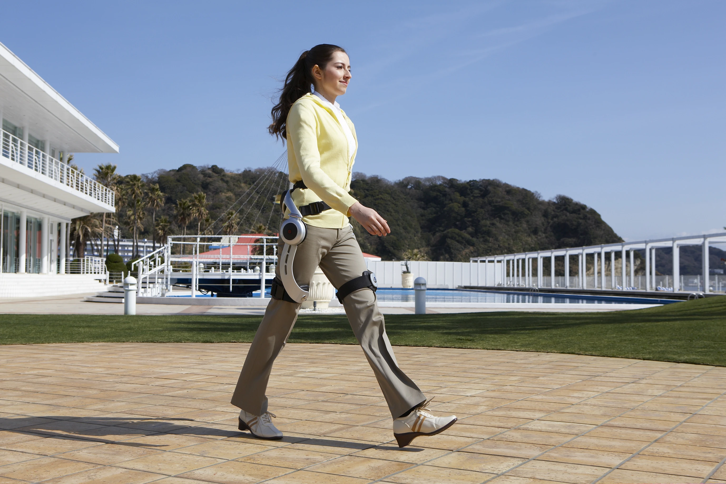 Stride Walking Assist works by extending the walker's stride and speed