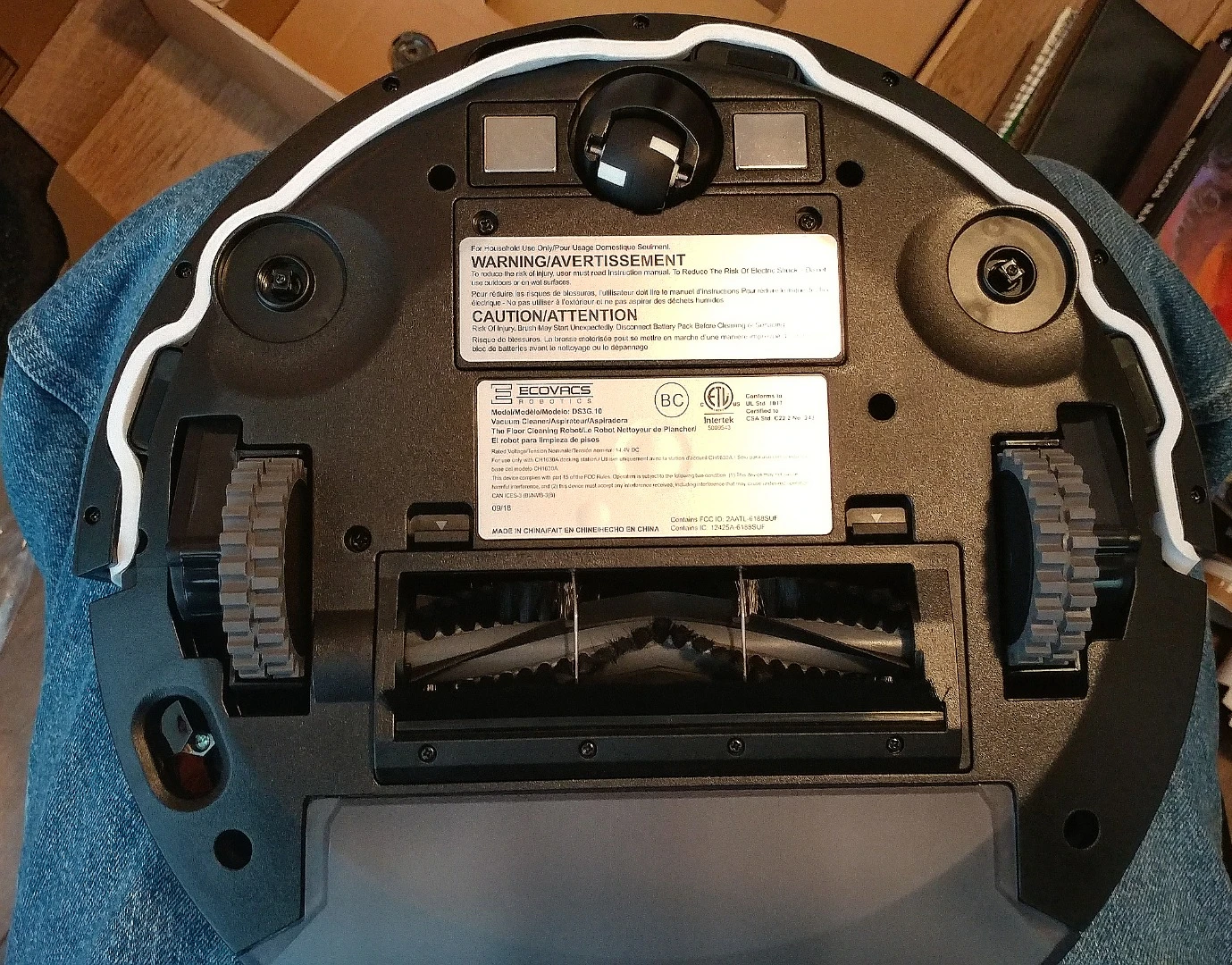 A protective strip across the top is quickly removed before installing the rotary brushes and checking the filter in its cartridge (bottom)