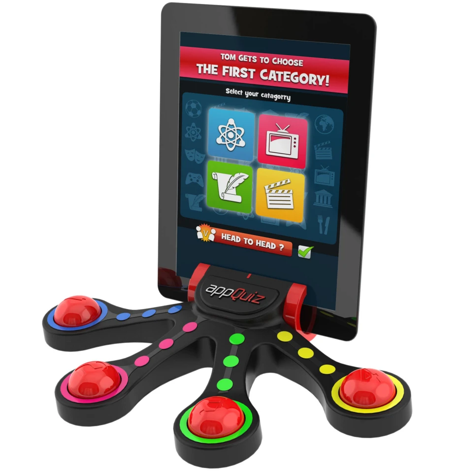 AppQuiz is an interactive quiz in which players hit their buttons, which use trigger to touch technology to press the screen