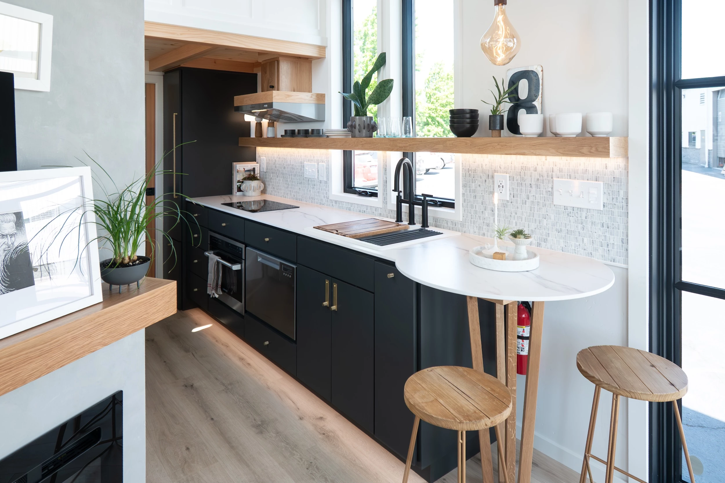 The Terra Urban's kitchen includes a small dining area