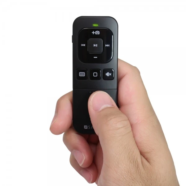 The BT Media Remote allows for wireless control of an iPhone, iPod touch, iPad or Mac