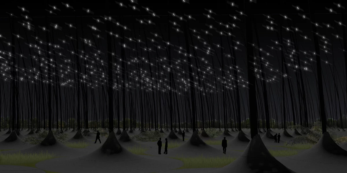 The Windstalk concept at night