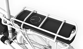 The 400 Wh rear rack battery is one of three options