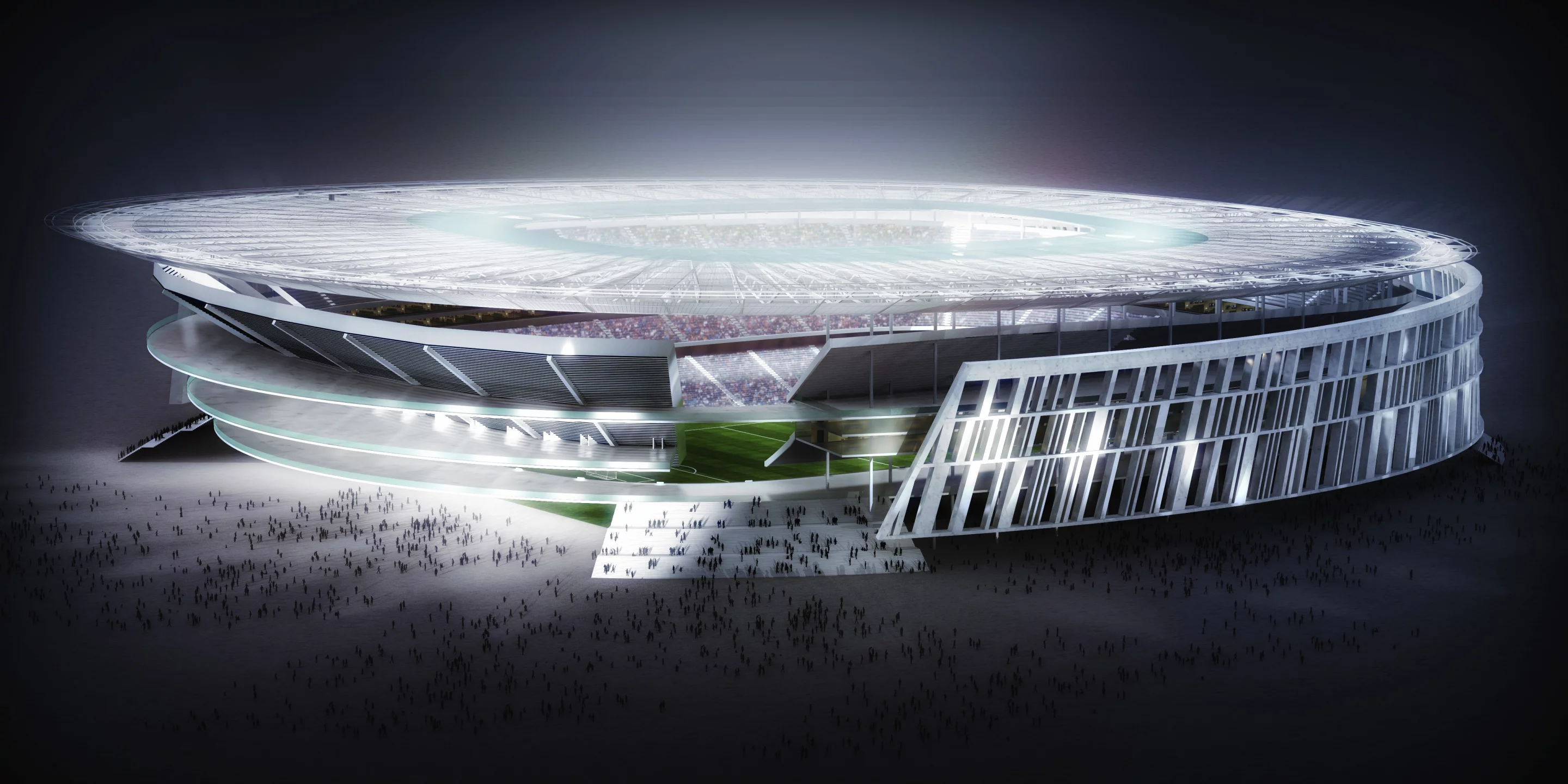 Stadio della Roma is due for completion in time for the 2016 - 2017 season (Image: Woods Bagot)