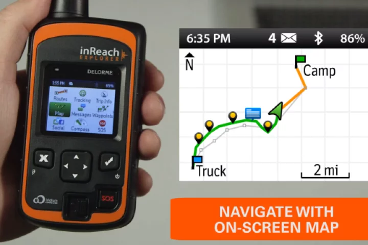 The all-new inReach Explorer combines satellite-powered navigation and communications