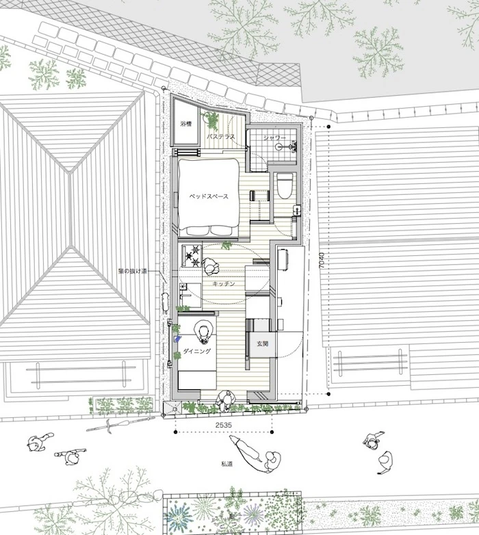 Love 2 House floor plans by Takeshi Hosaka Architects