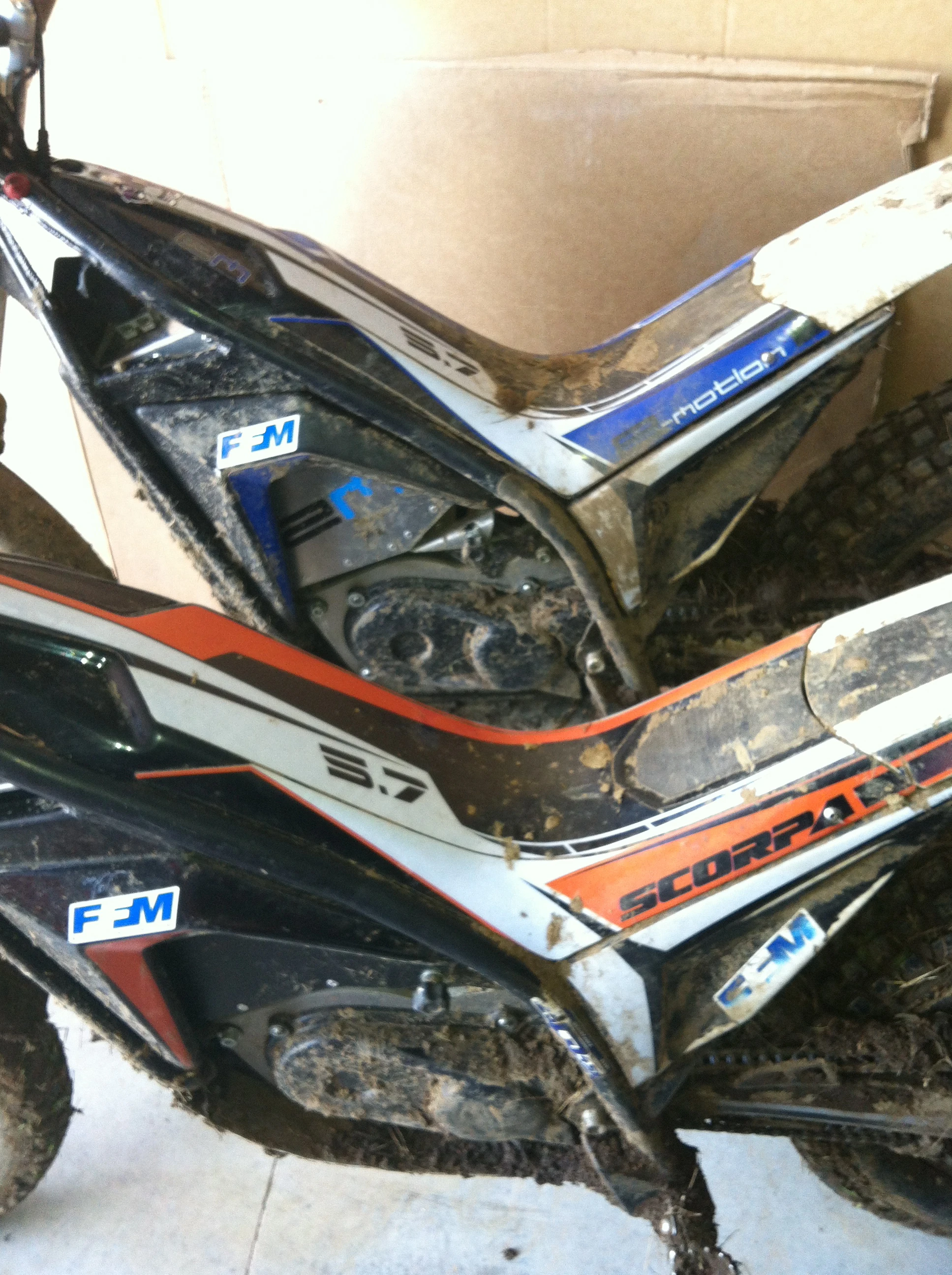 After a day out on the obstacle course, the EM 5.7 in need of a good cleaning