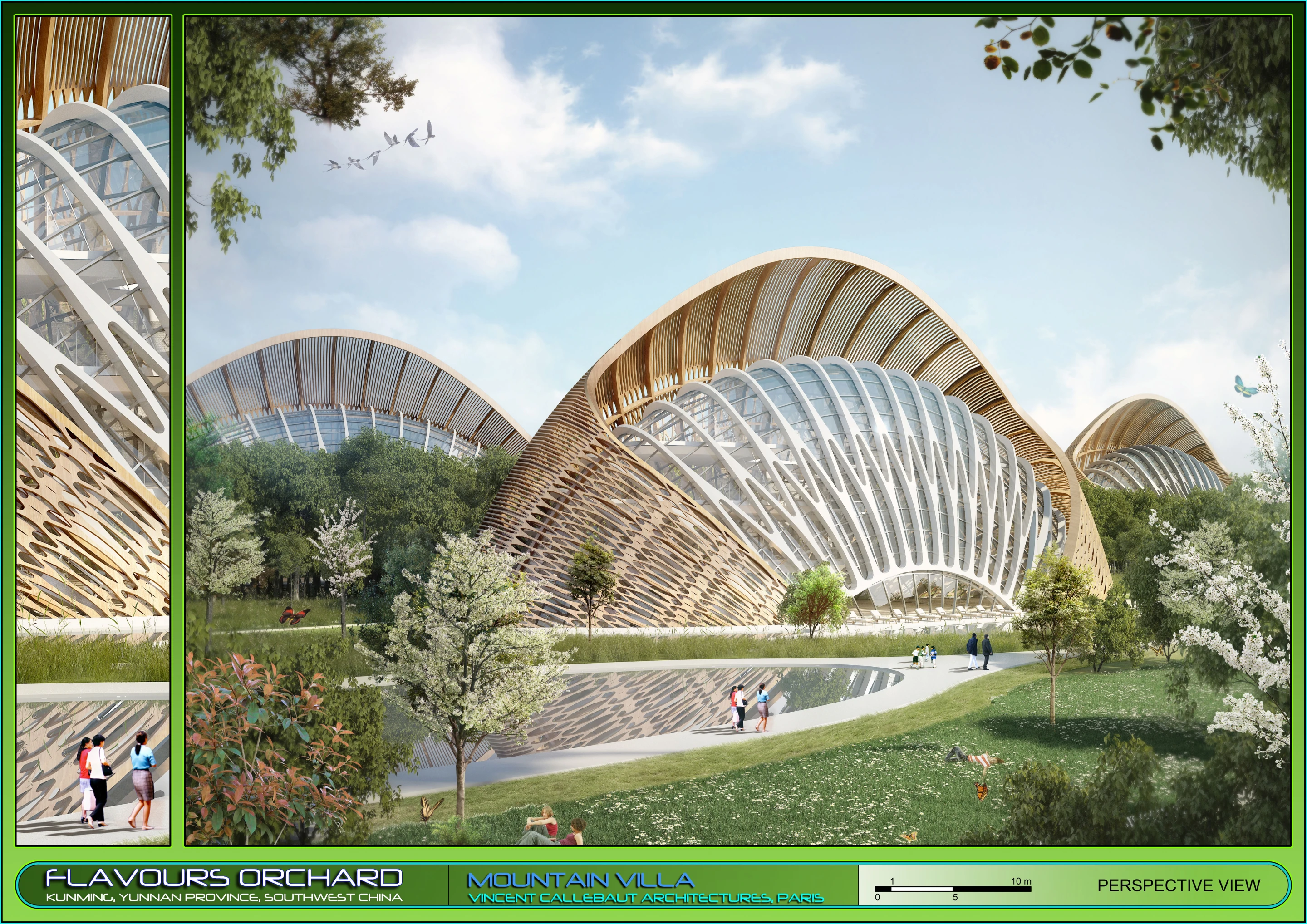 Mountain Villa main pedestrian view (Image: Vincent Callebaut Architectures)