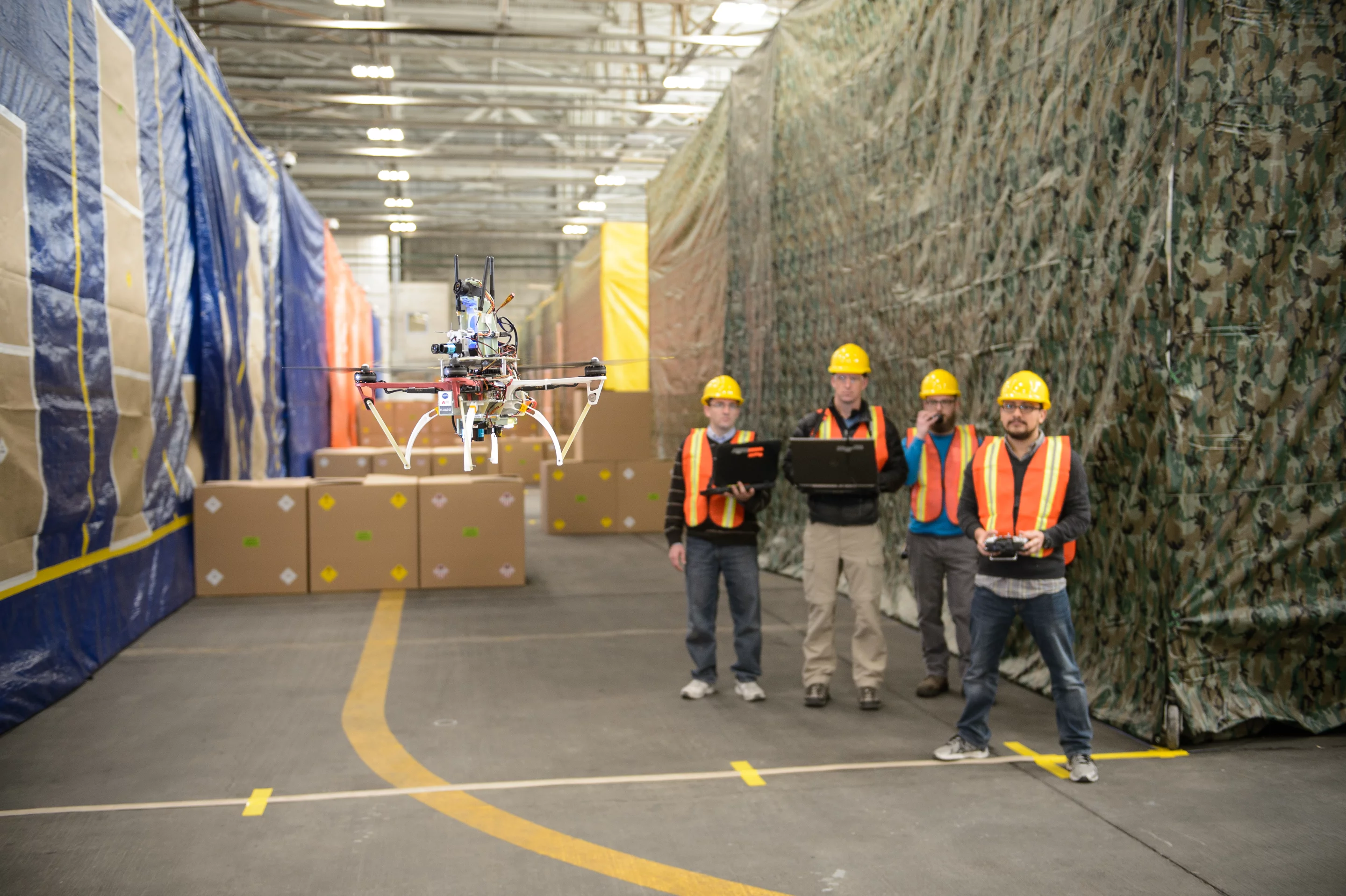 The quadcopter was a DJI Flamewheel 450 airframe