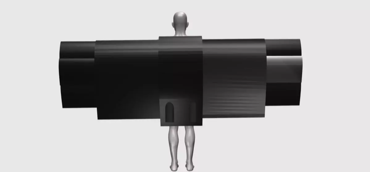 CAD model of the Skyflash one-man, jet-propelled wing