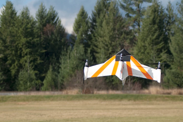 The X PlusOne functions as both a hovering quadcopter and a forward-flying fixed-wing aircraft