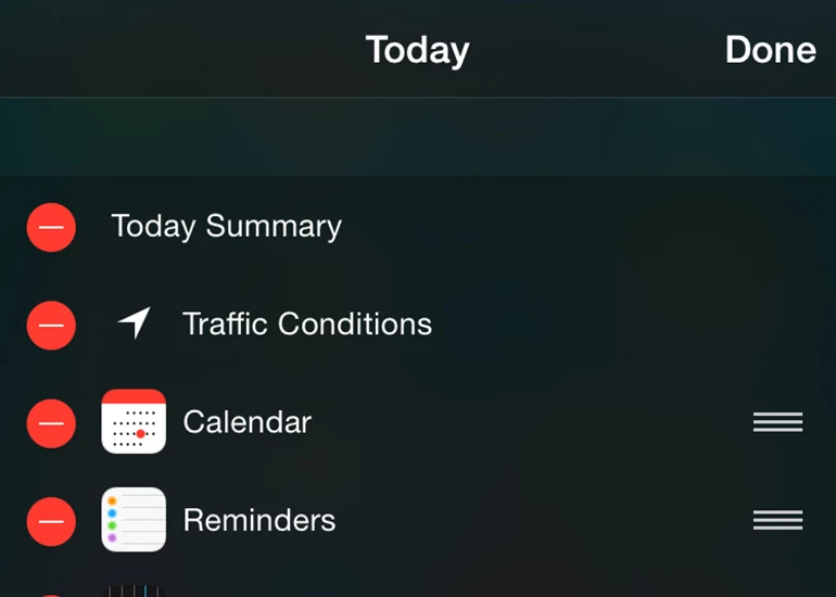 Take control of the Today page