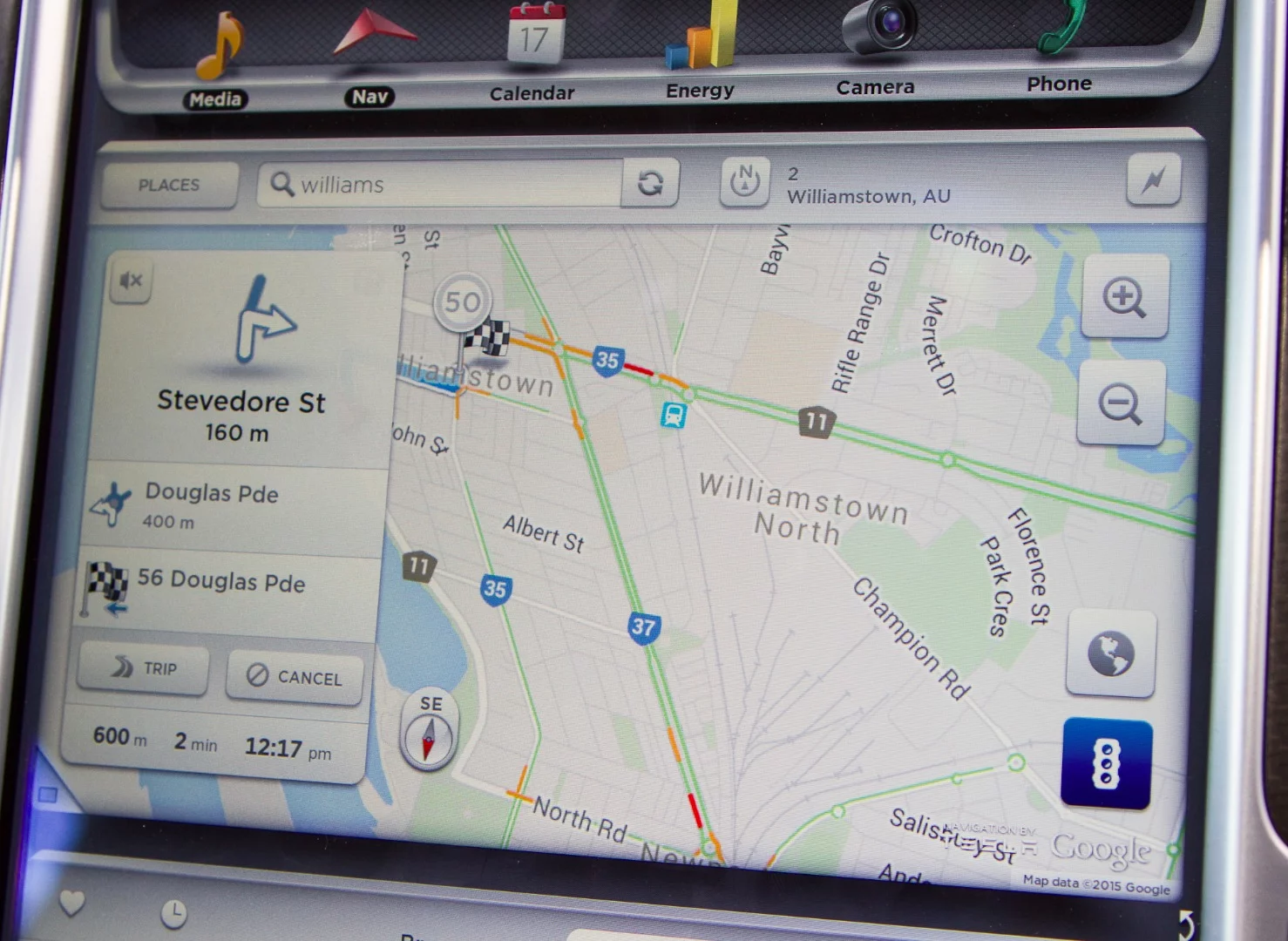 The Google maps provide live traffic updates