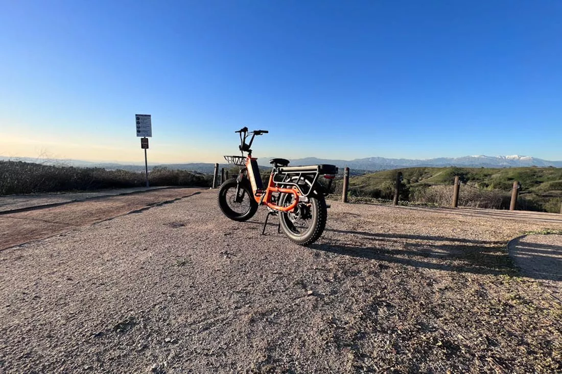The HovCart can haul gear around town, but its 60-mile battery could also take rider and cargo off the beaten track