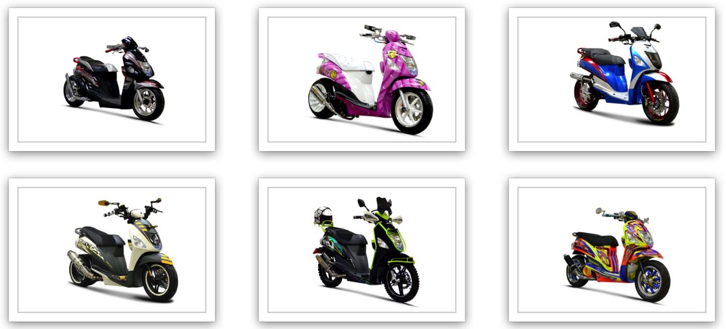 Suzuki Let's concepts on display at the Bangkok Motor Show